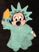 Vintage Disney Minnie Mouse Lady Statue Of Liberty Plush Bean Bag - £43.94 GBP