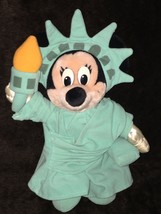 Vintage Disney Minnie Mouse Lady Statue Of Liberty Plush Bean Bag - £41.74 GBP