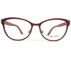 Etro Eyeglasses Frames ET2106 603 Red Cat Eye Clear Paisley Full Rim 53-16-140 - £21.89 GBP