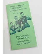 Vintage 1955-56 Denver Area Council Membership Campaign Boy Scout of Ame... - $15.82 CAD