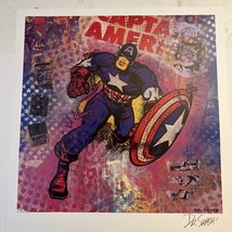 “Captain America “ 12x12 prnt By  Dr. Smash! Street Art Lowbrow Pop Art Print - $28.04