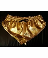 Gold Lamb Leather Nappa Men shorts / elastic band Waist 32-34-36-38-40-4... - $1,026.18 MXN