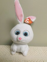 Ty Beanie Baby Bunny Snowball The Secret Life of Pets 6&quot; Plush Stuffed Toy NWT - $17.81