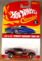 2005 Hot Wheels Classics Series 2 28/30 Plymouth Barracuda Funny Car Purple w5Sp - $14.50