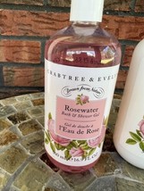 Set 2 Crabtree &amp; Evelyn Rosewater Bath &amp; Shower + Body Lotion Jumbo 16.9 Oz New - $33.25