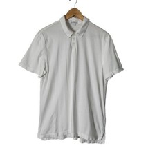 James Perse Standard Men&#39;s Sueded Jersey Polo Shirt White Cotton Size 3 Large - £27.59 GBP