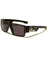 LOCS SQUARE SKULL &amp; BONES WRAP AROUND RETRO SPORT SUNGLASSES CHOPPER MOT... - $13.25