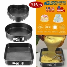 3pcs Spring Form Cake Non-Stick Coating Pan Great for Baking 9&quot; -11&quot; Lea... - £37.52 GBP