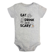 Eat Drink And Be Scary Funny Romper Newborn Baby Bodysuit Jumpsuits Kids Outfits - £8.28 GBP+