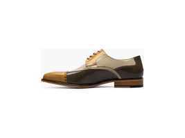 Stacy Adams Plaza Modified Cap Toe Oxford Shoes Leather Olive  Multi 25608-302 image 5