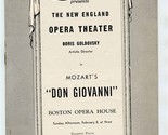 New England Opera Theater Programs 1947 Marriage of Figaro Don Giovani O... - £14.28 GBP