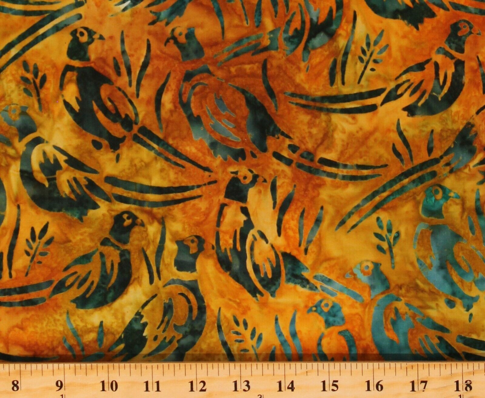 Cotton Batik Pheasants Birds Animals Wildlife Fabric Print by the Yard D... - $12.95