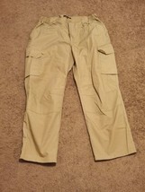 LA Police Gear Elastic basic operator khaki men 36/30 Cargo Pants - $19.79