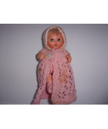 Vintage Ideal Handful Of Love  7” Blonde Baby Doll In Crochet Layette Se... - $13.70 CAD