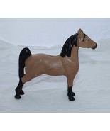 Cast Iron Hand Painted Buckskin Horse Bank Figurine Brown Black Saddlebr... - $34.00