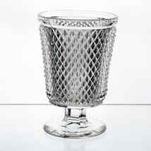 New England Sharp Diamond Spooner,  Antique Flint Glass 1868 Diamond Point 5.25&quot; - £19.67 GBP
