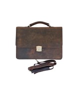 Leather briefcase satchel, Mens briefcase, Leather goods, Handmade leath... - €306,23 EUR