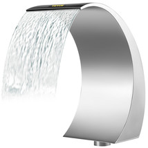 VEVOR 15.4&quot; Pool Waterfall Fountain Stainless Steel 304 for Pool Garden Outdoor - £124.23 GBP