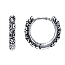Zs 316l stainless steel earrings for men punk hoop earrings gothic ear rounds 2 pcs hip thumb200