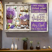 Way maker miracle worker lavender Gift for Jesus Christ Canvas Wall  - £18.34 GBP+