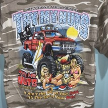 Try My Nuts OBX Outer Banks NC Shirt Sz S Trucks Beach Funny Camo Skull 4X4 - £11.72 GBP