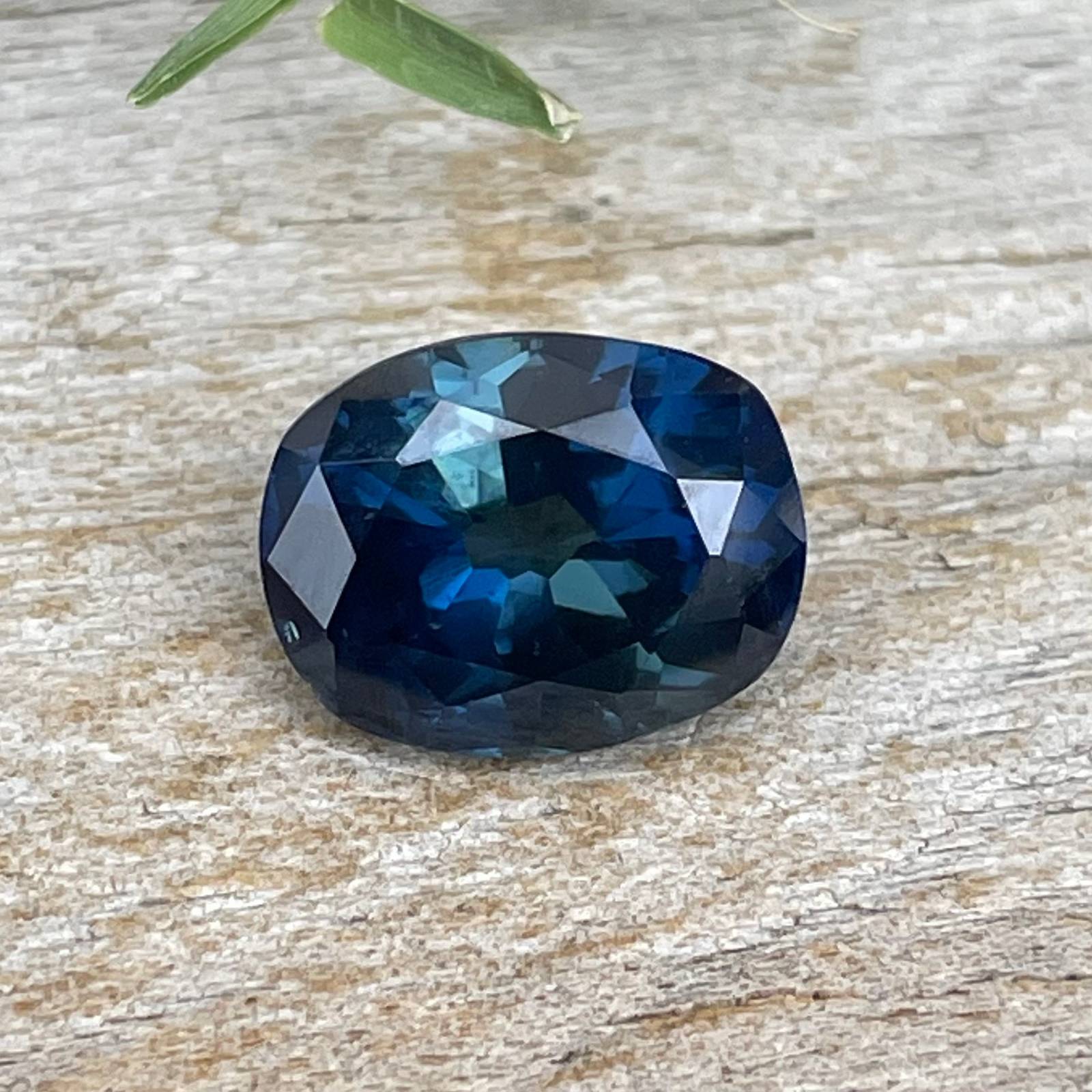 Primary image for Natural Blue Green Sapphire |  Cushion Cut | 9.28x7.24 mm | 2.75 Carat | Clean |
