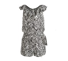 Epic Threads Big Girls XL Black White Zebra Print Wrap Romper NWOT CV71 - £12.63 GBP
