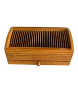 Vintage Wooden Desk Organizer with Perpetual Calendar Slots & Drawer - $24.30