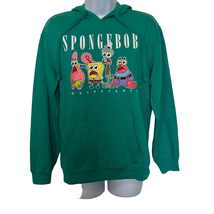 SpongeBob SquarePants Medium Green Graphic Hoodie Sweatshirt - £11.02 GBP