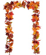 2 Pack Fall Garland Maple Leaf, 5.9Ft/Piece Hanging Vine Garland Artificial - $417.66 MXN
