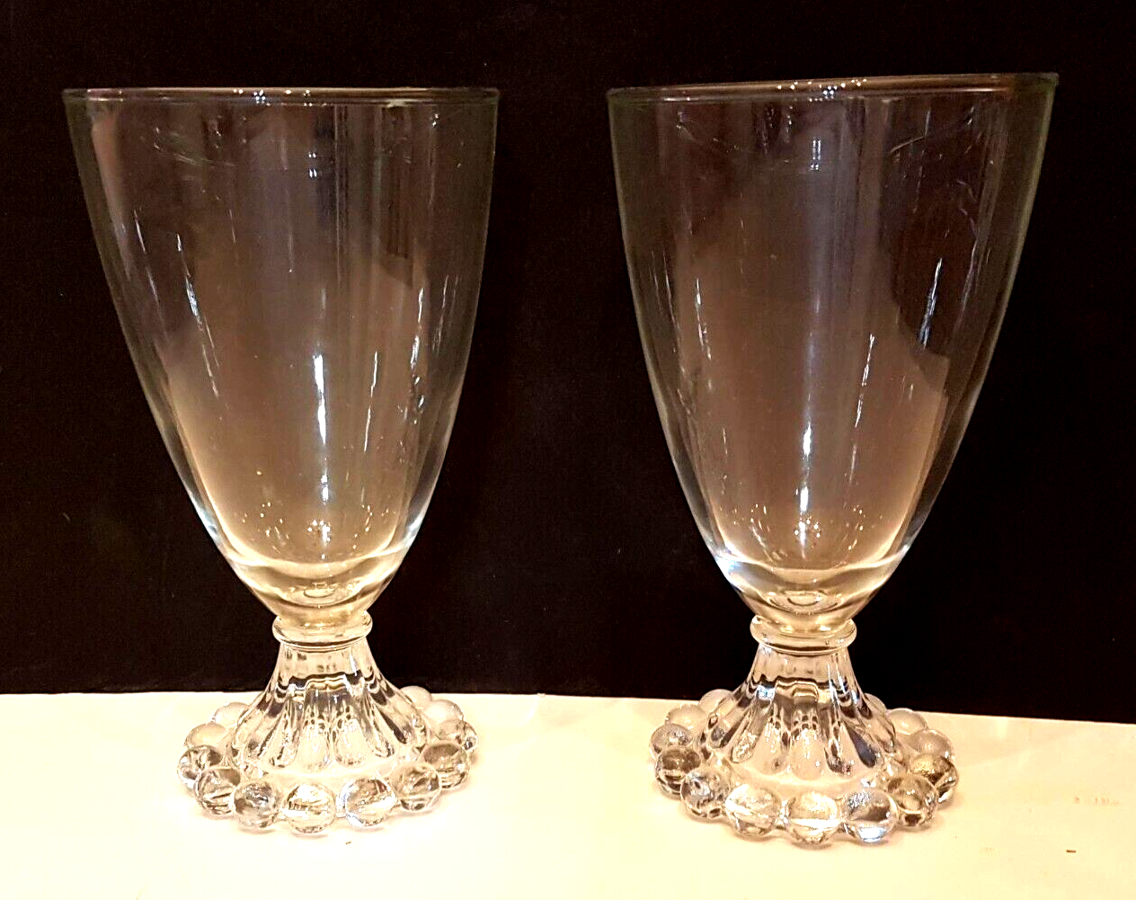 Primary image for VTG Anchor Hocking Berwick Boopie 5.5 inch Water Wine Goblet LOT Glass Stemware