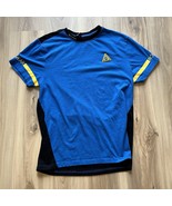 Rocawear Men&#39;s XL T-Shirt Blue Black Colorblock Soft Cotton Blend - $20.29 CAD