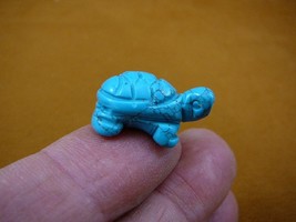 (Y-TUR-LA-502) 1&quot; Blue Turtle Tortoise Carving Figurine Gemstone Baby Turtles - £6.86 GBP