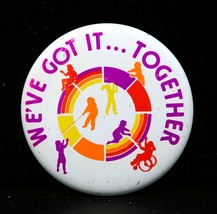 Vtg GSA Girl Scout Inclusion Button Colorful Unique HTF - $220.92 MXN
