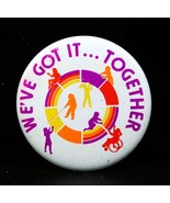 Vtg GSA Girl Scout Inclusion Button Colorful Unique HTF - $16.85 CAD
