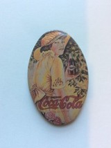 Coca-Cola oval 2.8&quot;X1.8&quot; hand mirrors pocket/purse/compact lady holding ... - £14.63 GBP