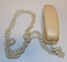 AT&amp;T Trimline Push Button Phone 1980&#39;s Beige Wall Or Table Top - £15.33 GBP