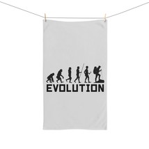 Evolution Hand Towel: Hike-Themed Polyester-Cotton Blend, Soft-Touch, 16&quot;×28&quot; - £14.85 GBP