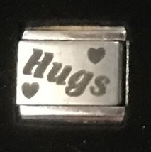 Hugs Hearts Laser Italian Charm Link 9MM K47 - £9.38 GBP