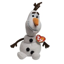 TY Disney&#39;s Frozen OLAF 2014 Snowman Sparkly Beanie Baby 8&quot; - $6.80