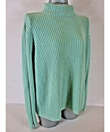 Venezia womens Sz 18/20 L/S green RIBBED turtle neck HEAVYWEIGHT sweater... - £8.17 GBP