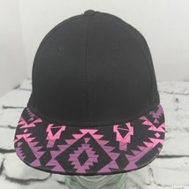 Pink Black Geometric Print Bill Vintage Snapback Trucker Hat Adjustable ... - $14.84