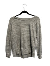 Athleta Womens Sweatshirt Bandha Heather Gray Long Sleeve Pullover Top Sz Xs - £10.81 GBP