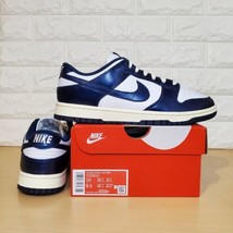 Nike Womens Size 10 Dunk Low PRM Vintage Midnight Navy White Sail FN7197... - £132.76 GBP