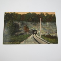 Train Postcard Interurban Railway Tunnel Black Hand Ohio Color UNPOSTED RARE - £8.01 GBP