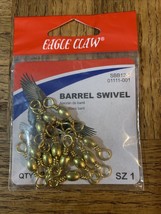 Eagle Claw Barrel Swivel Size 1/0-BRAND NEW-SHIPS SAME BUSINESS DAY - £14.69 GBP