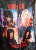Motley Crue Shout At The Devil Flag Cloth Poster Banner Cd Glam Metal - £15.72 GBP