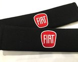 FIAT Embroidered Logo Car Seat Belt Cover Seatbelt Shoulder Pad 2 pcs - £10.41 GBP