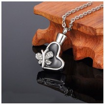 Butterfly on My Heart Cremation Jewelry Keepsake Memorial Urn Necklace - $20.23