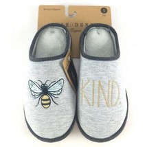 Rae Dunn Women’s Bee Kind Slippers Size Small 5-6 Gray Gold New  - £22.94 GBP